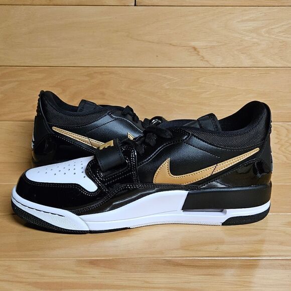 Nike Air Jordan Legacy 312 Low Size 9 Mens Shoe Black Metallic Gold CD7069-071 - Picture 9 of 13